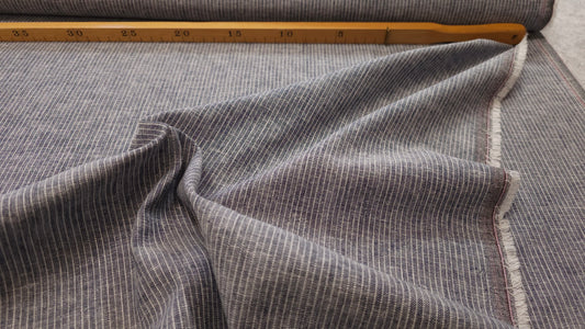 Hør og Bomuld Vævet Stribet