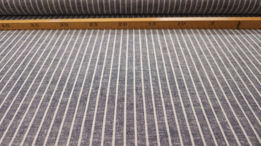 Hør og Bomuld Vævet Stribet