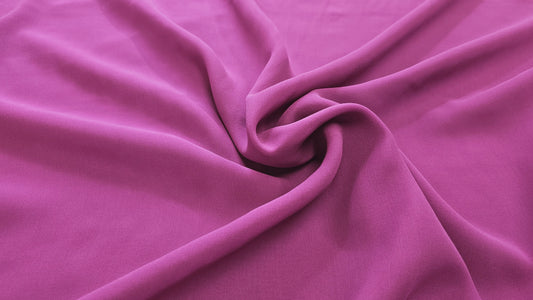 Silke Chiffon Ensfarvet Lilla