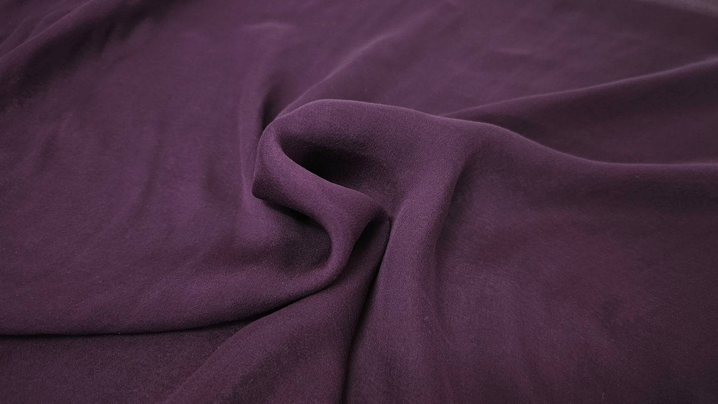 Silke Chiffon Ensfarvet Lilla
