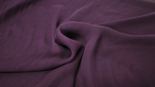 Silke Chiffon Ensfarvet Lilla