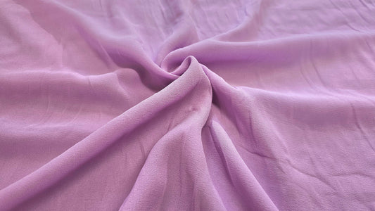 Silke Chiffon Ensfarvet Lilla