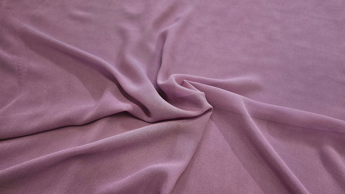 Silke Chiffon Ensfarvet Lilla