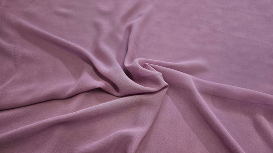 Silke Chiffon Ensfarvet Lilla