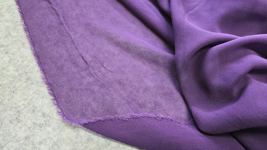 Silke Chiffon Ensfarvet Lilla