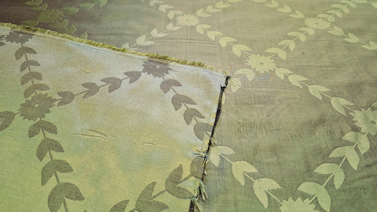 Silke Organza Mønstret Grøn