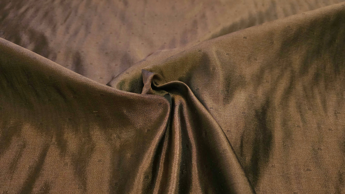 Silke Organza med Prikker, Bronze