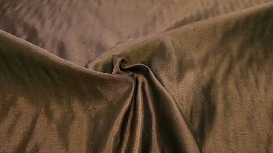 Silke Organza med Prikker, Bronze