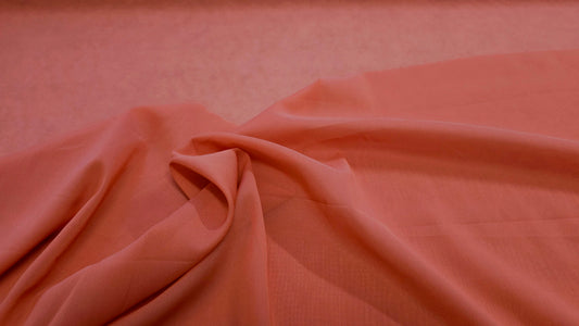 Silke Chiffon med Elastane Orange