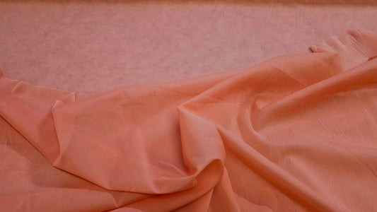 Silke Chiffon med Elastane Lys Orange