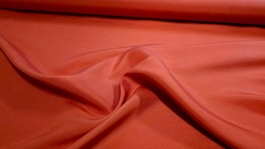 Silke Ensfarvet Rød-orange