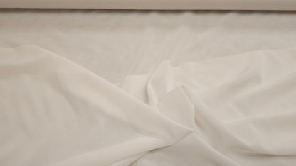 Silke Chiffon med Elastane Råhvid