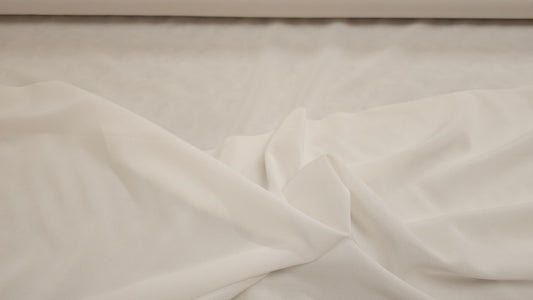 Silke Chiffon med Elastane Råhvid