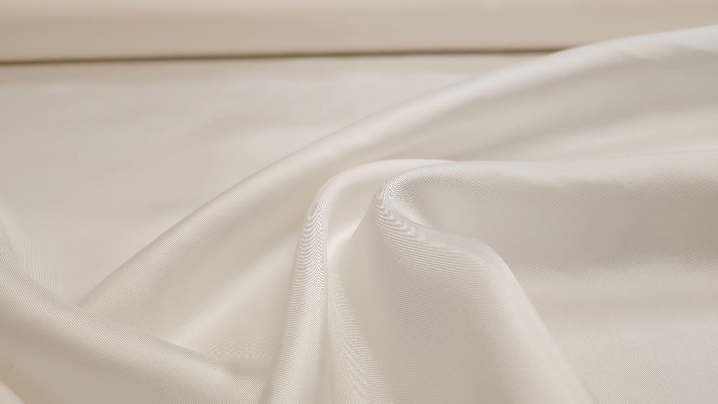 Silke Twill Satin Hvid
