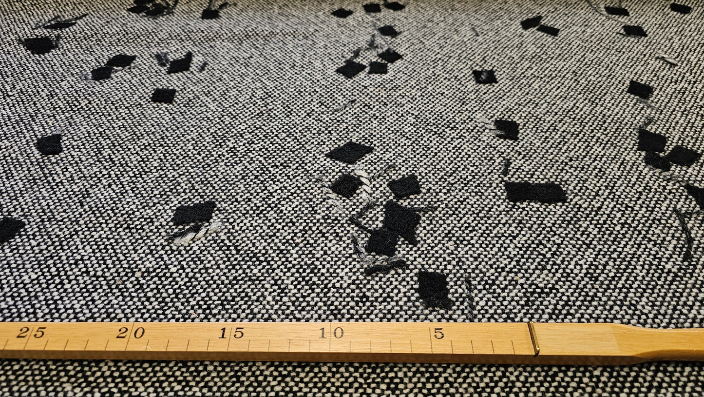 Uld Sort/hvid Mønstret