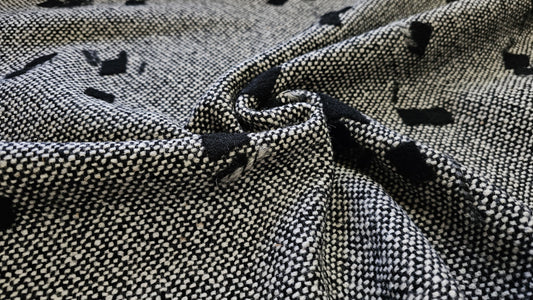 Uld Sort/hvid Mønstret