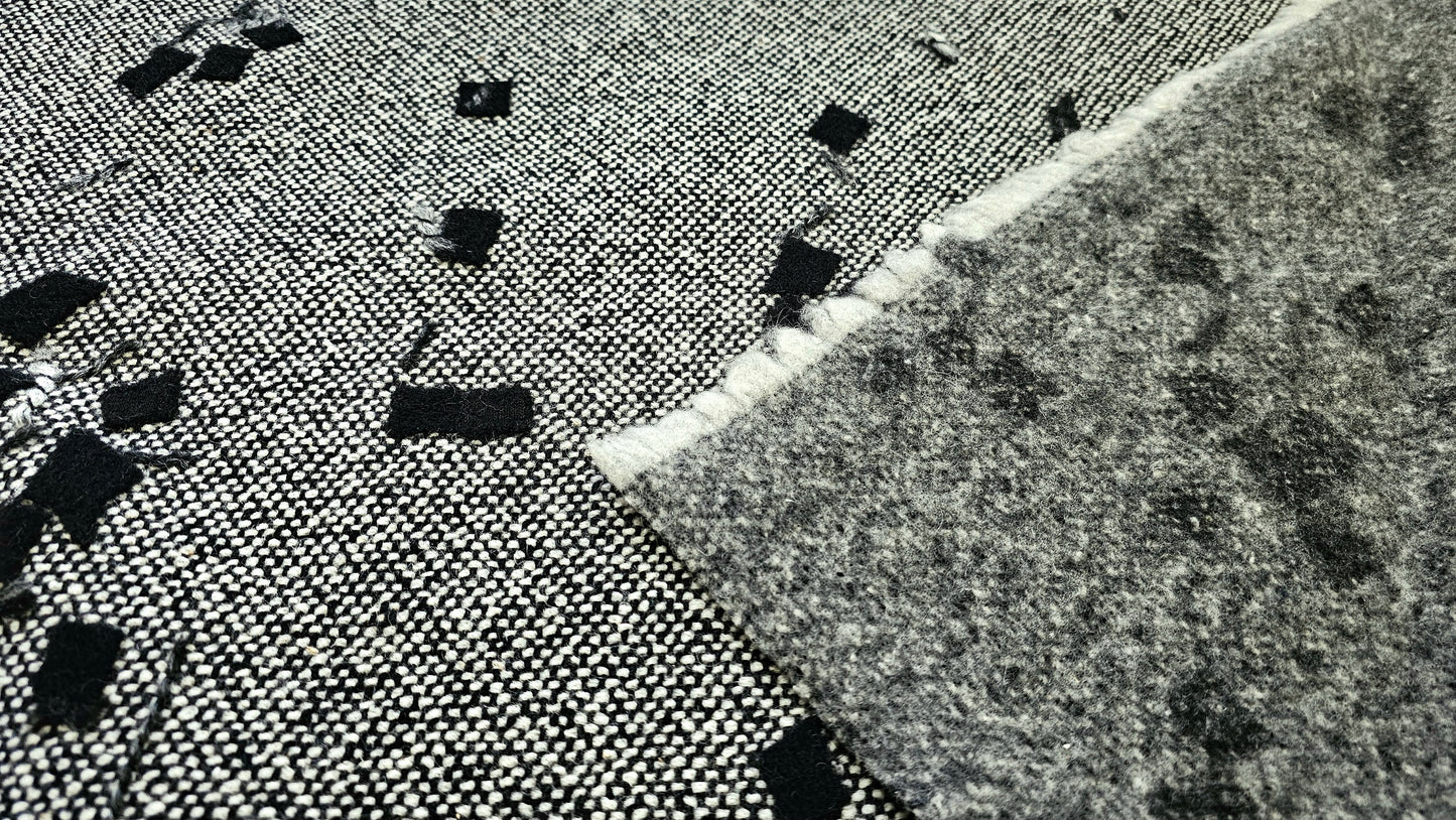 Uld Sort/hvid Mønstret