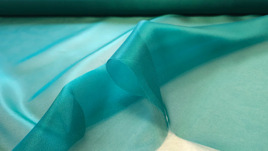 Tyl Polyester Silke, Turkisgrøn