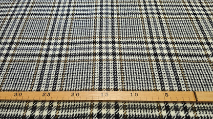 Uld Tweed Natur/Sort/Grå/Brun