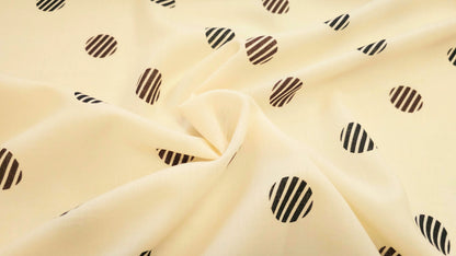 Printet Polka Dot Uld Vævet