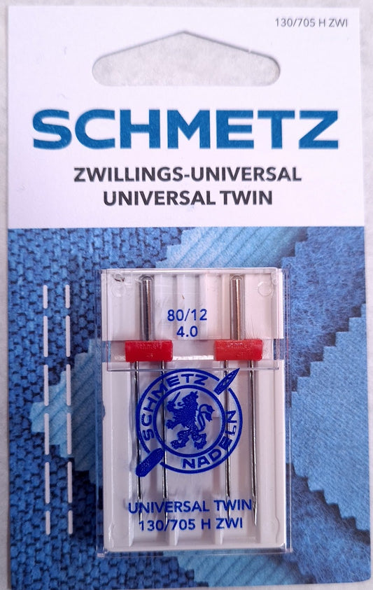 Maskinnåle tvilling 4,0-80 2 stk