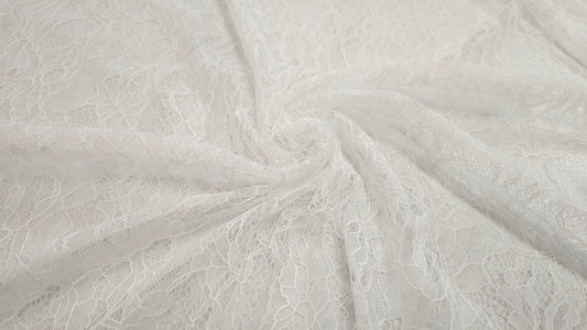 Blonde Raschel Strikket Hvid