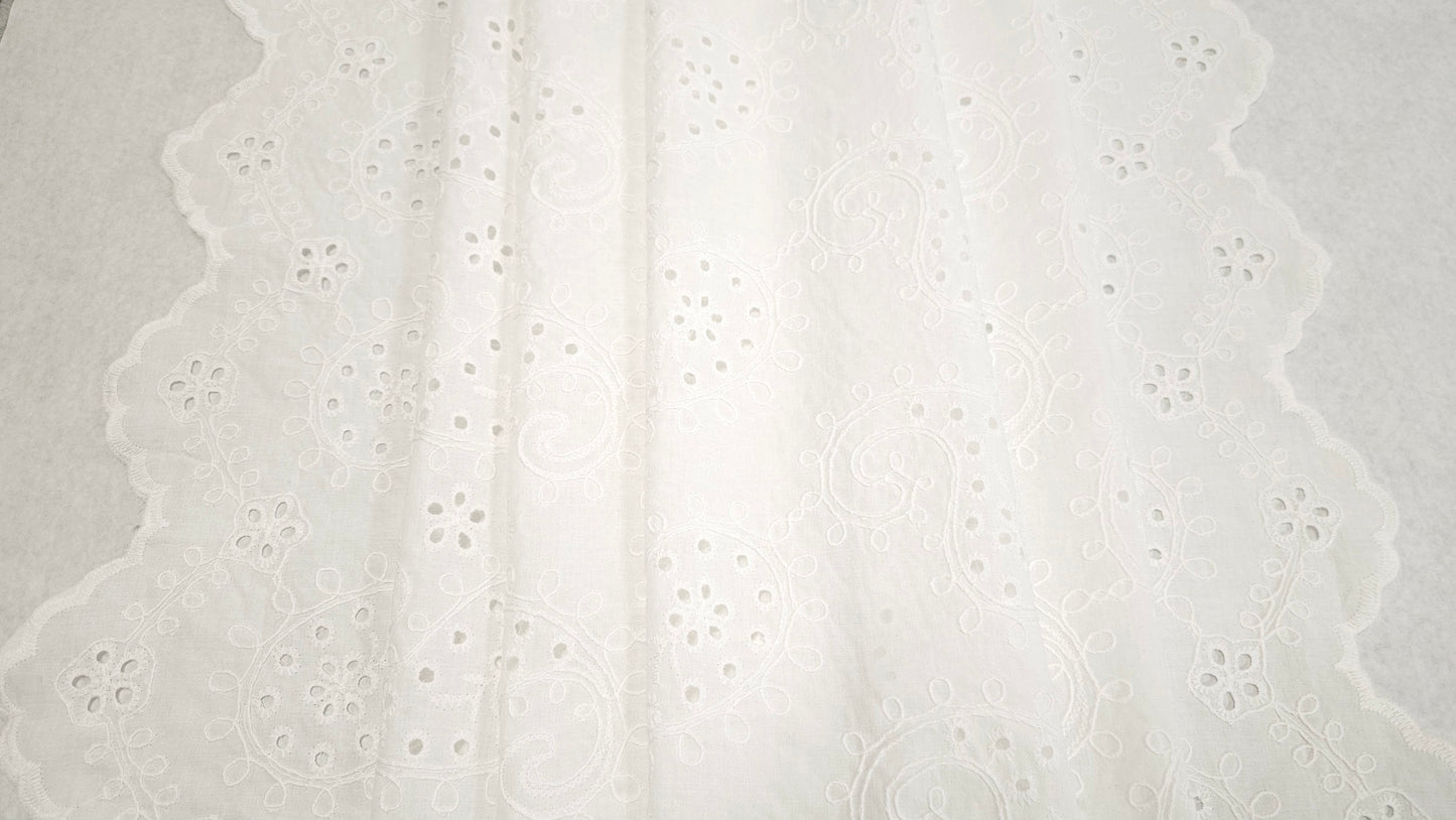 Bomuld Batiste Broderie Anglaise