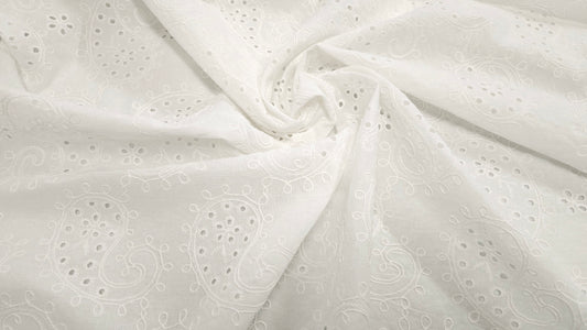 Bomuld Batiste Broderie Anglaise