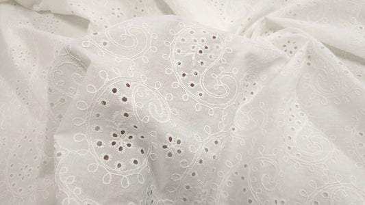 Bomuld Batiste Broderie Anglaise