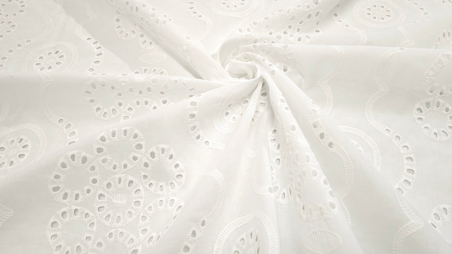 Bomuld Batiste Broderie Anglaise