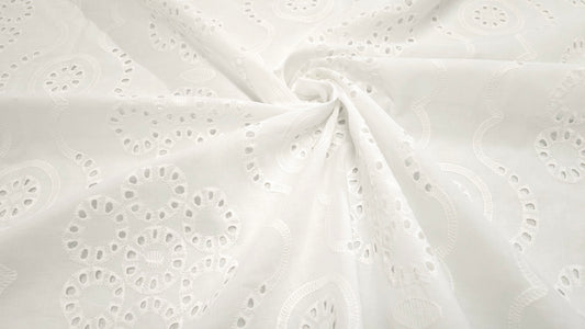 Bomuld Batiste Broderie Anglaise