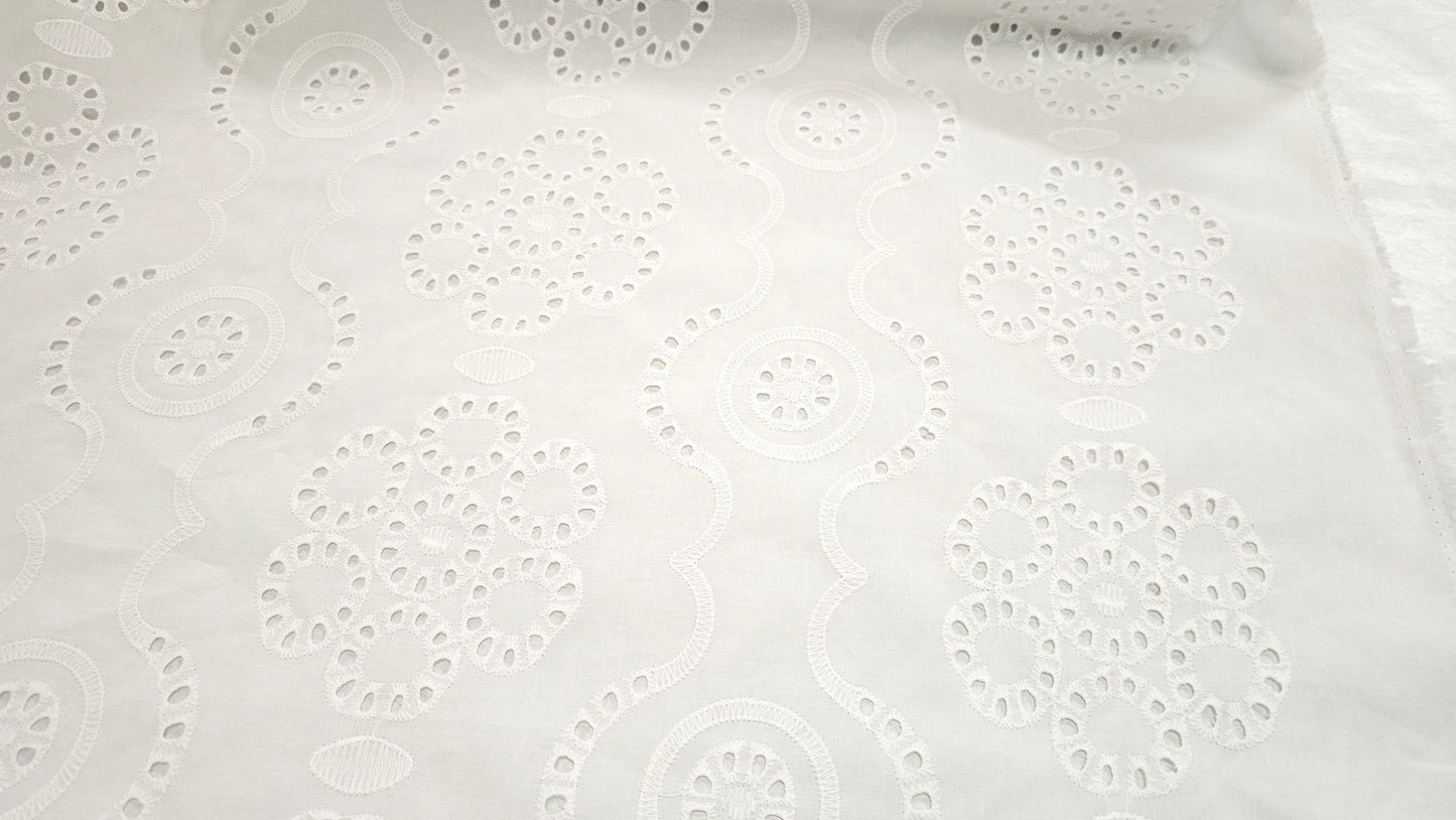 Bomuld Batiste Broderie Anglaise