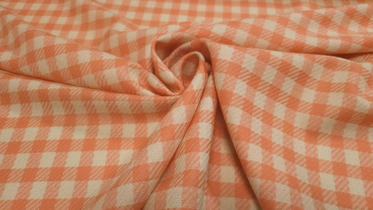 Uld Ternet Orange Hvid