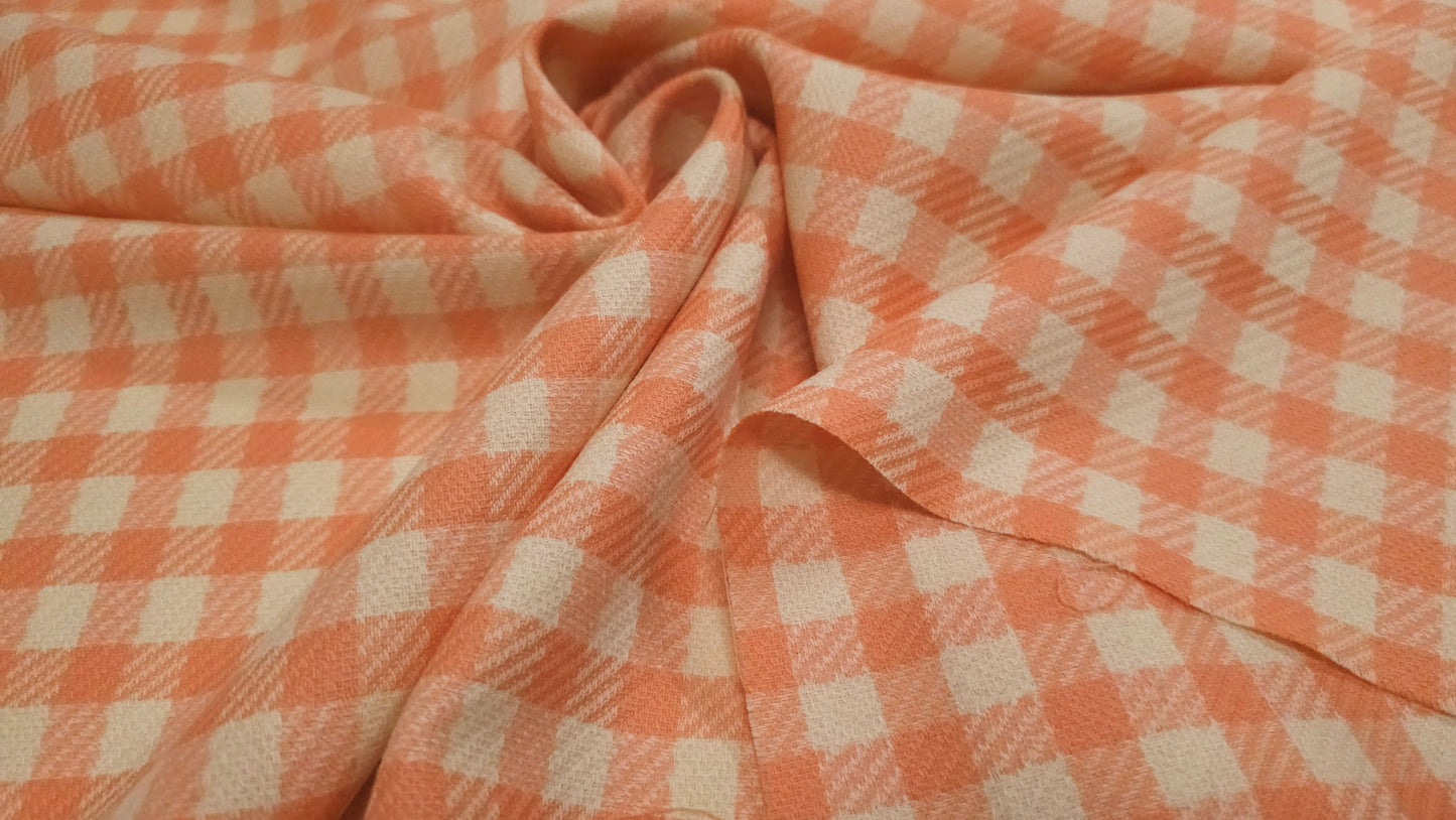 Uld Ternet Orange Hvid