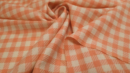 Uld Ternet Orange Hvid