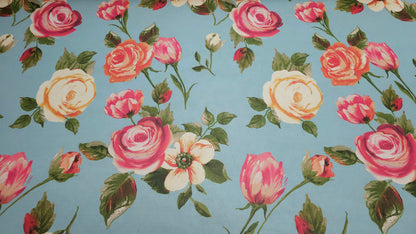 Chiffon Blomstret Blå