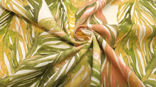 Hør Viskose Blomstret