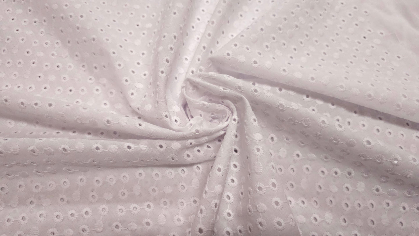 Bomuld Batiste Broderie Anglaise