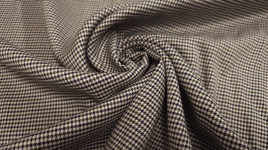 Uld Viskose Houndstooth