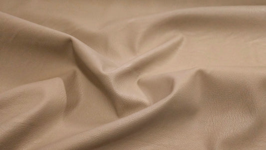 Imiteret læder med stræk, Beige