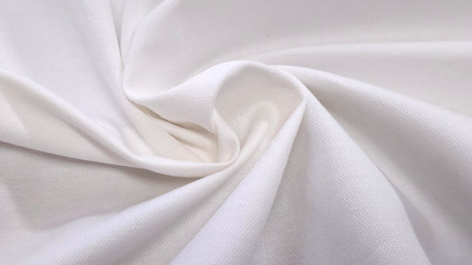 Bomuld Elastan Pique Råhvid