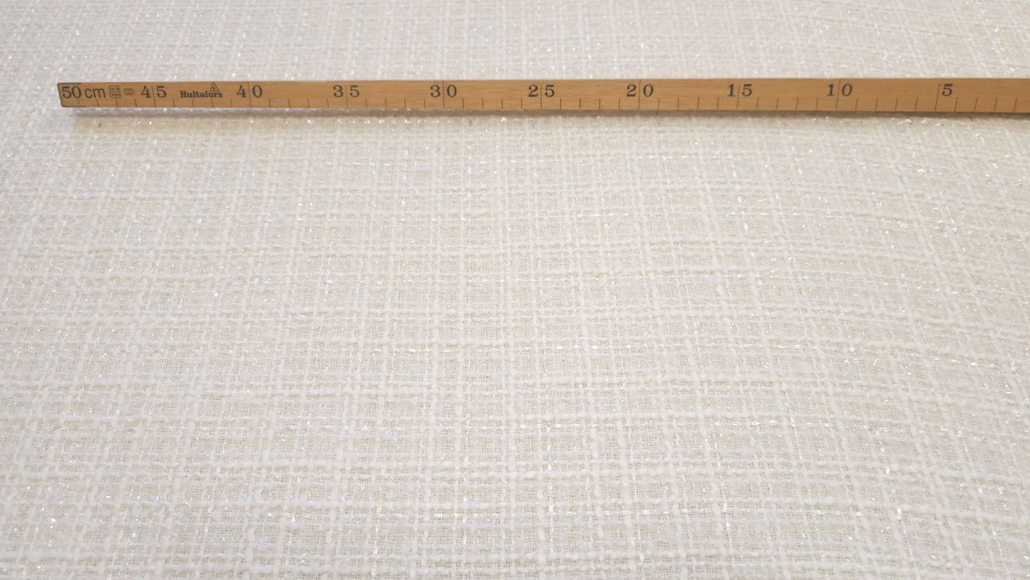 Tweed Polyester Råhvid