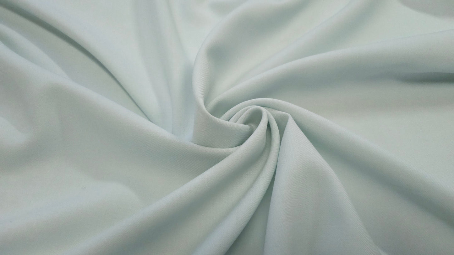 Uld Polyester Twill Vævet Mintgrøn