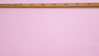 Bomuld Print Mønstret Pink med hvid
