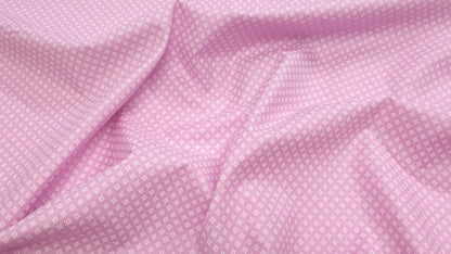 Bomuld Print Mønstret Pink med hvid