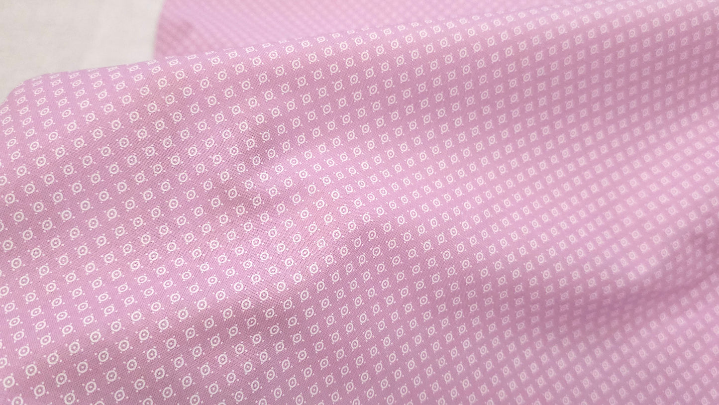 Bomuld Print Mønstret Pink med hvid