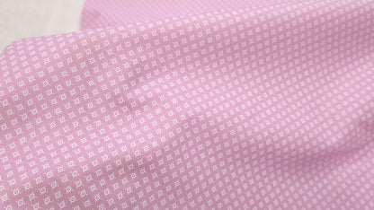 Bomuld Print Mønstret Pink med hvid