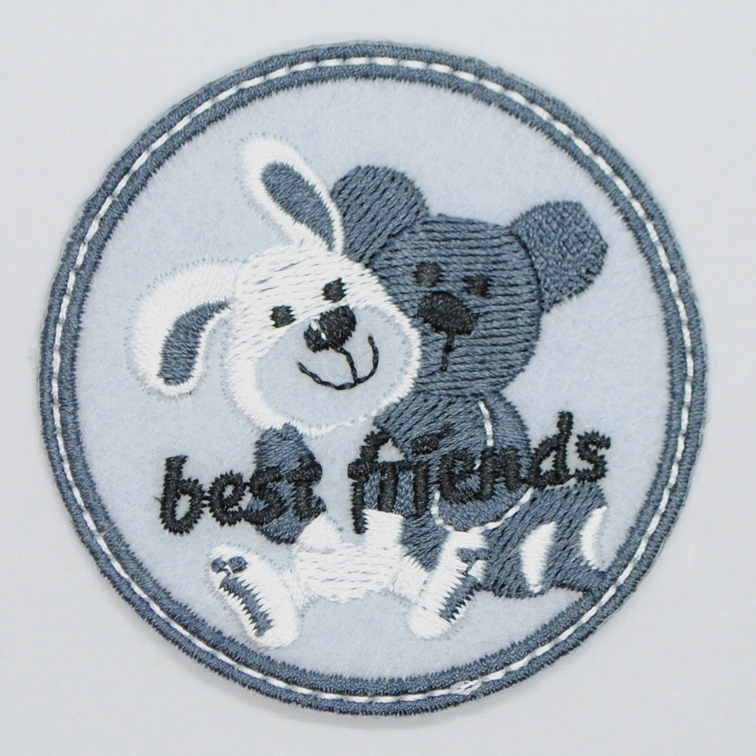 Strygemærke Broderet "Best Friends" ø6cm
