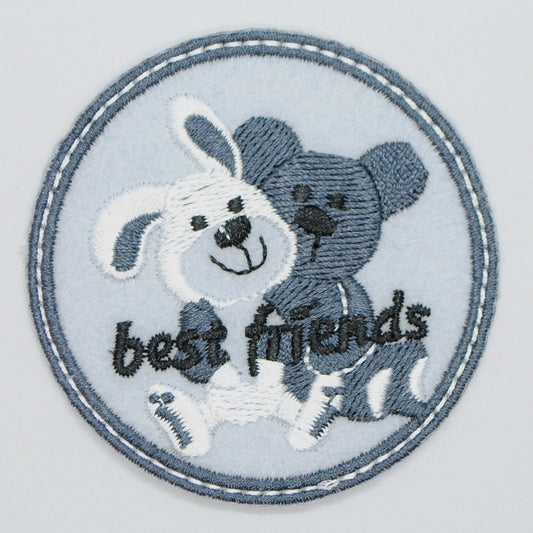 Strygemærke Broderet "Best Friends" ø6cm