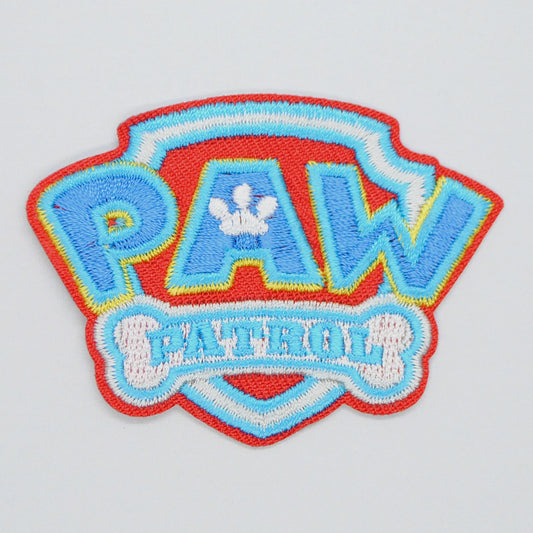 Strygemærke Broderet Paw Patrol logo 6,5 x 5 cm